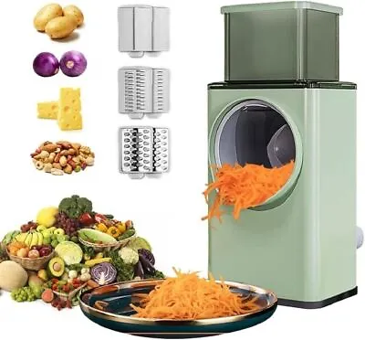 Multifunctional Rotary Cheese Grater Manual Vegetable Cutter Kitchen Salad Maker • £84.17
