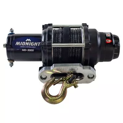 Viper Midnight ATV Winch Kit 3000 Lb With 50 Ft Black Synthetic Rope With Mount • $191.27