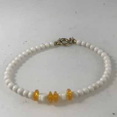 Vintage Estate Costume Jewelry BABY Bracelet White • $0.99