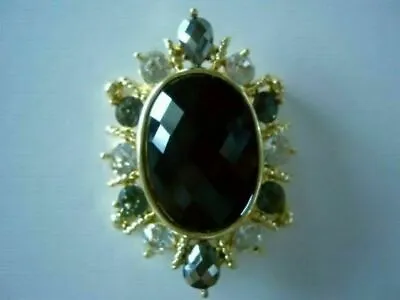 2 Hole Slider Beads Radiance Black Focal Made With Swarovski Elements 1 Piece • $3.95