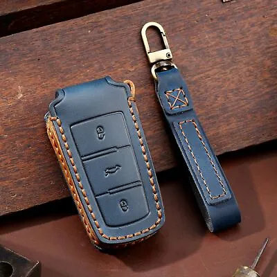 Leather Key Case Cover Fob Shell Holder For Volkswagen B7 Passat CC Magotan • $19.75