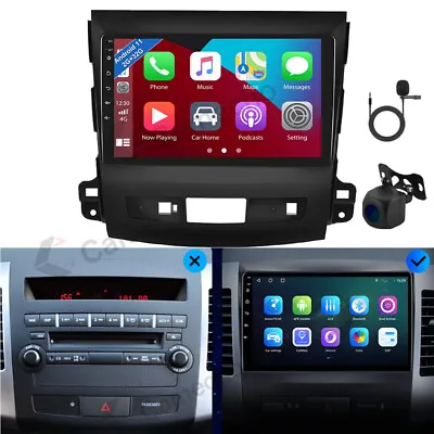 Android 11 Carplay Car Stereo Navi Radio For Mitsubishi Outlander XL 08-15 + Cam • $139.99