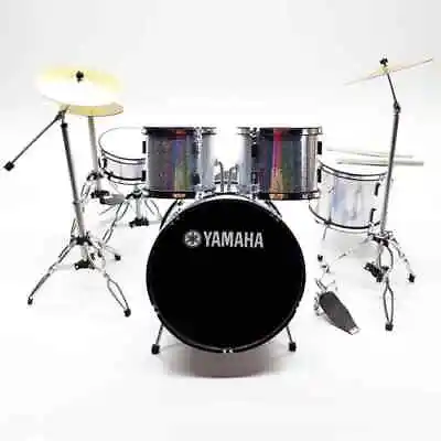 Miniature Drum Set 1:6 Silver Metal Rock Band Instrument Gift Figure Music Idea • $26.50