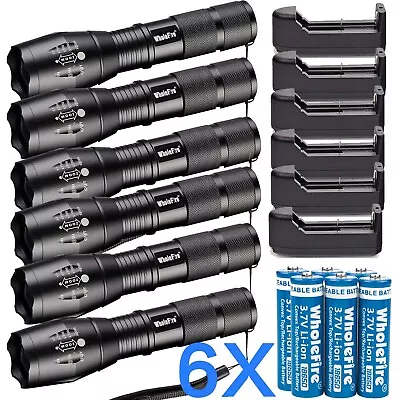 Super Bright 90000Lumens T6 LED Tactical Flashlight High Powered Zoom Torch Lamp • $11.98