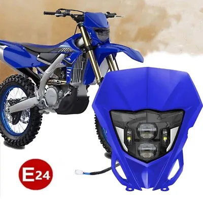LED Headlight DRL With Blue Fairing For Yamaha WR450F WR250F 2013-2023 Dirt Bike • $79.99