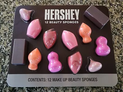 HERSHEY 12 Piece Make Up Beauty Blender Sponges Damp/Dry Buildable Full Coverage • $20.95