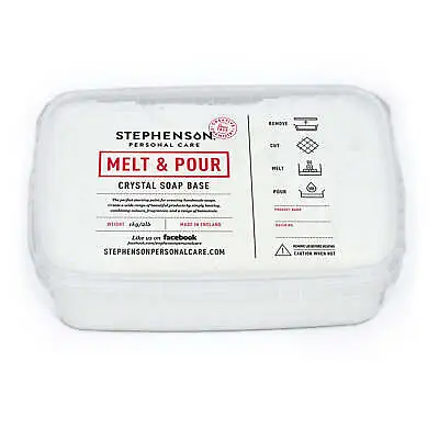 Stephenson SLS Free - White - Melt And Pour Soap Base 500g-11.5kg • £110.24