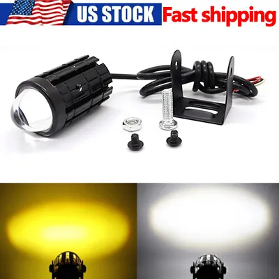 Motorcycle LED Headlight Spot Light Off Road Driving DRL Fog Lamp Yellow White • $9.38