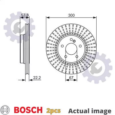 2x New Brake Disc For Mercedes Benz Chrysler Clk C208 M 113 984 M 113 981 Egz • £142.97