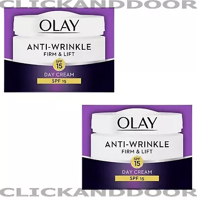 £14.99 • Buy OLAY SPF15 Anti-Wrinkle Firm And Lift Anti Ageing Moisturiser Day Cream, 50 Ml