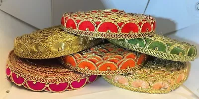 £2.99 • Buy (xlh) 2 Yards Metallic Ribbon Sewing Craft Trimming Haberdashery Embellishment