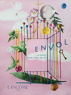 LANCOME Perfume ENVOL - ADVERTISEMENT 1957 Print AD 1536 • $4.79