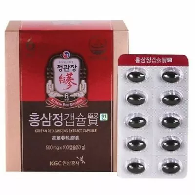 100ea X Cheong Kwan Jang Korean Red Ginseng Extract 6years Capsule Hyun 500mg • $29