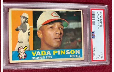 1960 Topps #176 Vada Pinson PSA 3 Cincinnati Reds Vintage • $9.99