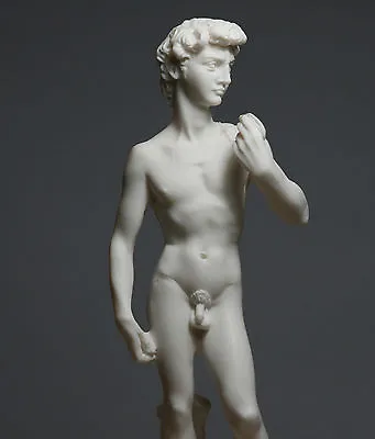 King DAVID Michelangelo Cast-Alabaster Statue Sculpture Figure Handmade 9.25 In • $39.80