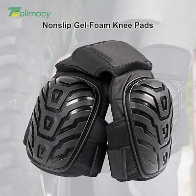 Gel Knee Pads For Construction Work Gardening Nonslip Safe Leg Protectors Black • $16.99