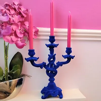 Flock Velvet Feel Ornate Candelabra. £25 • £25