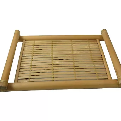 Bamboo Cane Serving Tray Extra Large Handles Bed Food Display Vintage Handmade • $37.46