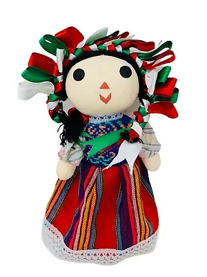 Mexican Rag Doll 10  Maria Doll Jointed Mexicana Artesanias Bright Color Toy • $13.49