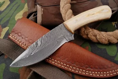 Custom Handforged Hunting Knife Everyday Carry Skinner Knife Movie Knife • $55