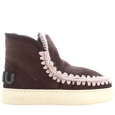 Mou A23us Women's Ankle Boot MU.FW411001A ESKIMO SNEAKER BOLD GLIT.LOGO MOCHA • $251