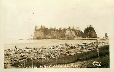 Ellis James Island 1920s La Push Washington RPPC Photo #442 Postcard 7140 • $19.57