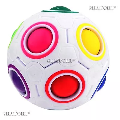 Rainbow Cube Magic Puzzle 2 Fidget Ball Stress Relief Autism Fidget Toy Gift Toy • £8.28