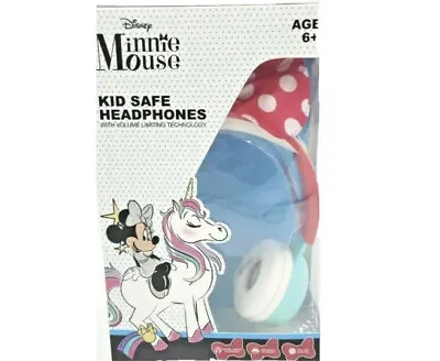 Minnie Mouse Unicorn Dreams Kid Safe Headphones W/Volume Limiting Tech Brand New • $16.95