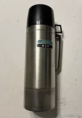 Vintage Thermos King-Seeley 12” Stainless Steel Model 2464S Quart Size COMPLETE • $20