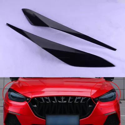 2Pcs Headlight Eyebrows Eyelids Trim Fit For Mazda 3 Axela Sedan 17-18 Ky • $67.32