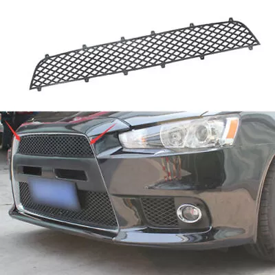 For Mitsubishi Lancer Evolution 07-17 Black Front Upper Bumper Mesh Grill Grille • $105.90