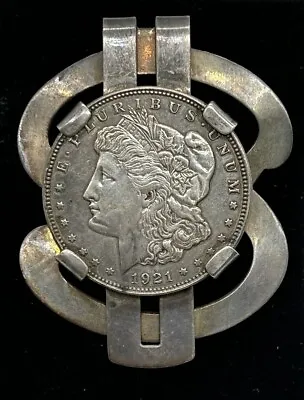 1921 Morgan Dollar .925 Sterling Silver Money Clip • $119.95