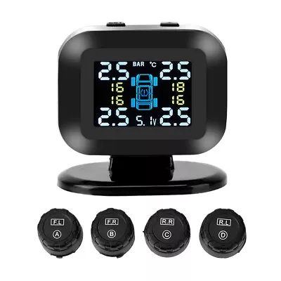 Wireless USB TPMS LCD Car Tire Pressure Monitoring System W/4 External Sensors • $31.40