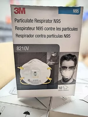 8 BX 3M 8210V N95 Particulate Respirator Protection Exhalation Valve NIOSH Mask • $70