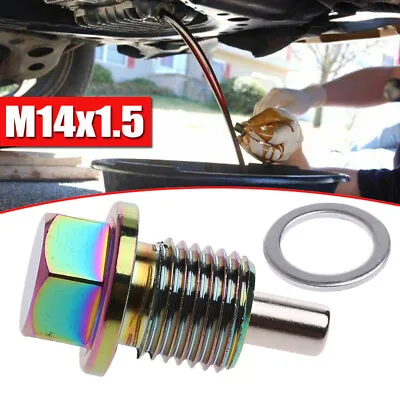 1pc M14x1.5 Car Engine Magnetic Oil Drain Plug Screw Nut Bolt Sump Nut Universal • $5.35