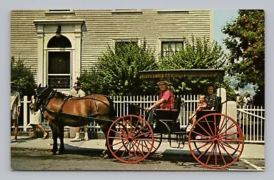 Postcard Horse Drawn Surrey Scenic Tours Of Rockport Massachusetts • $5.99