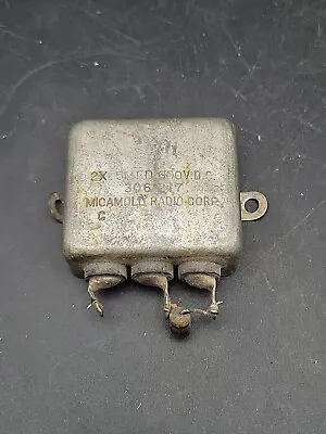 VINTAGE MICAMOLD 2x0.5MFD 600VDC CAPACITOR USED Untested 306 217 • $8.99