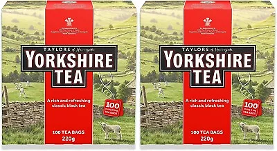 Taylors Of Harrogate Yorkshire Tea 100 Tea Bags 220G Free Shipping World Wide • $43.99