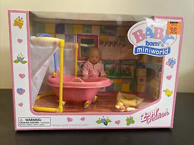 $100 • Buy Baby Born Miniworld Bathtub Set Zapf Creation Mini World Doll Set