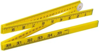 1 Metre Long Folding Ruler Carpenters Metric Imperial Diy Rule Tool Yard Stick • £4.29