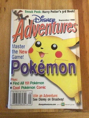 $19.95 • Buy Disney Adventures Magazine September 1999 Pokémon & Harry Potter Issue