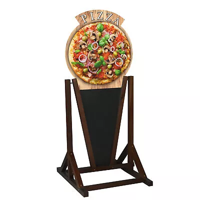 Sidewalk Sign PIZZA A-frame Water Resistant Wooden Pavement Stand • $380