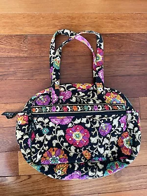 Vera Bradley Diaper Bag Tote  Suzani  Lined Overnight Floral Weekender Bag • $24