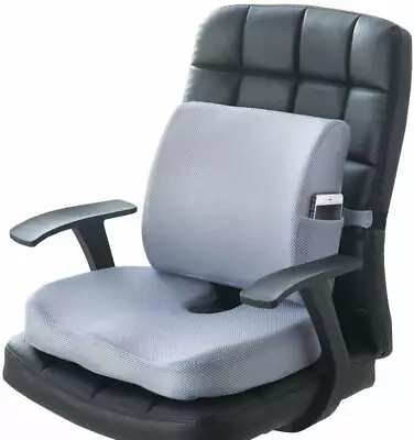 Lumbar Back Support Cushion Car Seat Wheelchair Office Chair Pillow Memory Foam • £23.99