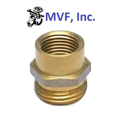 Garden Hose Fitting 3/4  Male GHT X 1/2  Female NPT Pipe Brass Adapter 18A-12D • $9.56