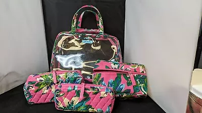 Vera Bradley Tropical Paradise Set Of 4 Makeup Travel Bags • $24