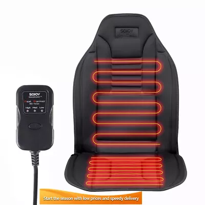 Sojoy Heated Seat Cushion Universal 12V Car Seat Heater Heated Cover Warmer Pad • $29.99