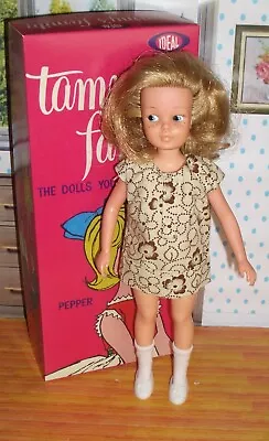 Pepper Doll Tammy's Little Sister Dressed With Socks & Shoes And A Repro Box • £55