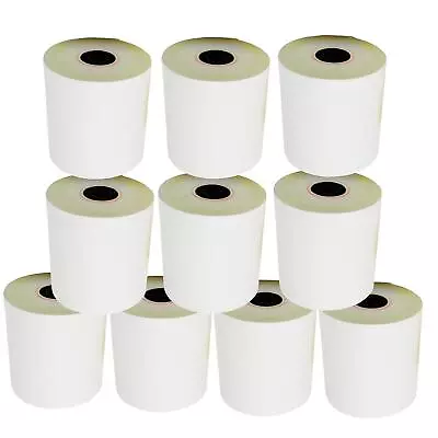 (10 Rolls - 50 GSM) 3'' X 95' White/Canary 2 Ply Carbonless Kitchen Printer P... • $34.85