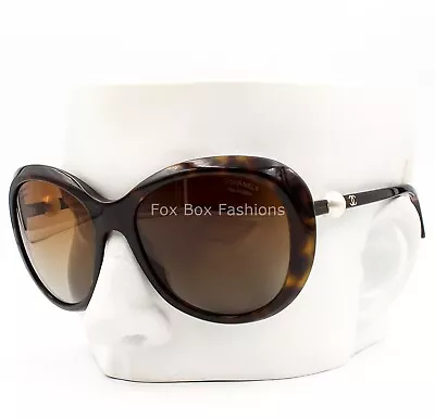 Chanel 5302-H 714/S9 Sunglasses Brown Tortoise Pearl Temples Polarized W/case • £308.73